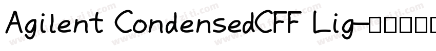 Agilent CondensedCFF Lig字体转换
